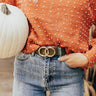 Watch You Go Faux Leather Belt In Olive Image - 1