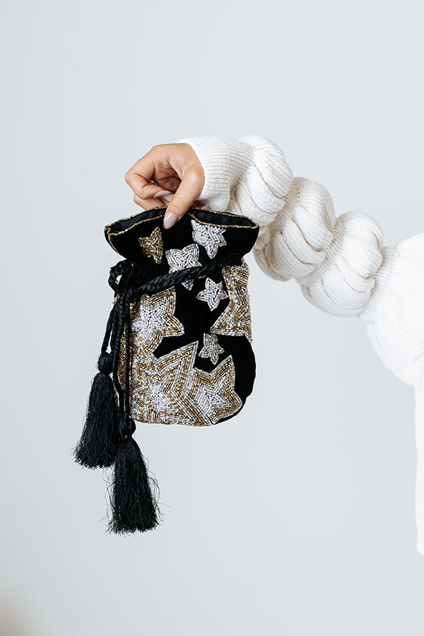 Spotlight Town Beaded Bucket Bag Image - 2