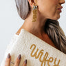 Bride Beaded Earrings In Gold Image - 1
