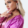 Bride Beaded Earrings In Pink Image - 1