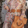 Simmering Love Faux Leather Belt In Brown Image - 1