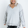 Sundown Chill Sweatshirt In Light Grey Curves Image - 1