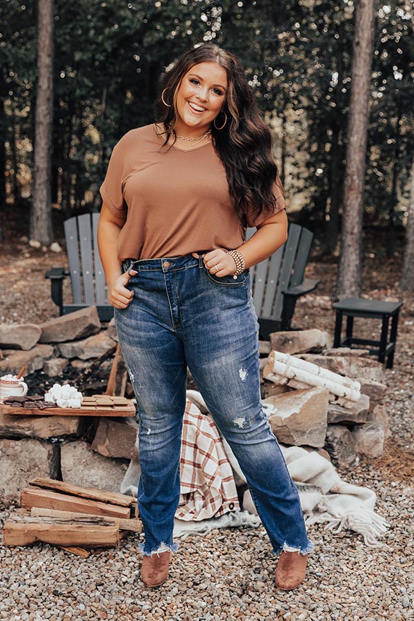 Risen The Buxton Midrise Distressed Ankle Skinny Curves Image - 2