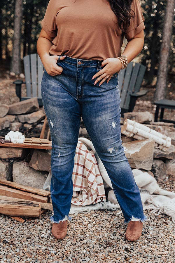 Risen The Buxton Midrise Distressed Ankle Skinny Curves Image - 1