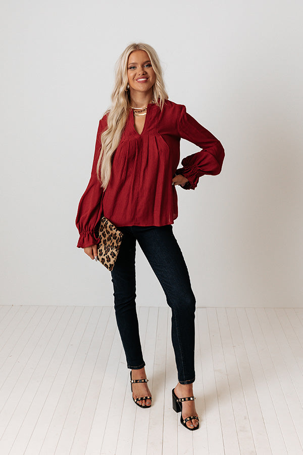 Santa Cruz Chic Shift Top In Wine