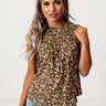 Warm Soul Floral Shift Top In Army Green Image - 1