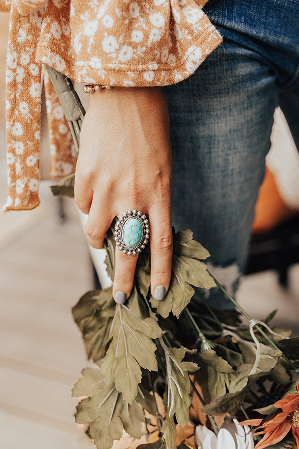 Cool Ambitions Ring In Turquoise