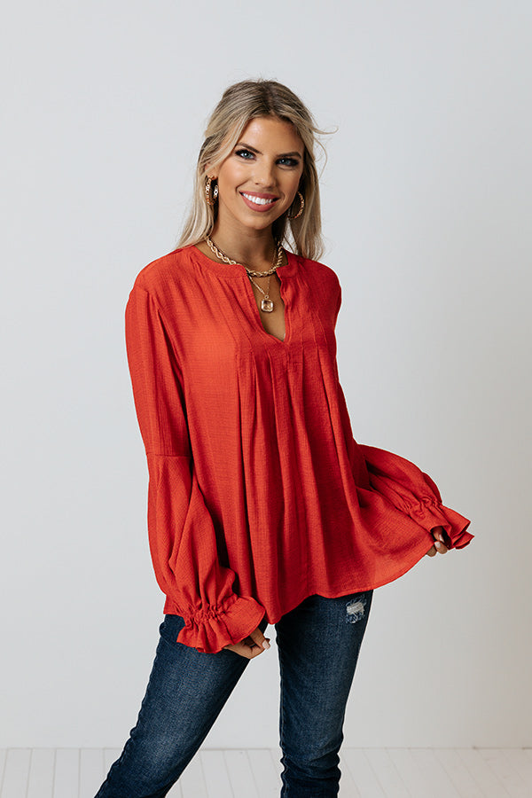 Santa Cruz Chic Shift Top In Tangerine Image - 1