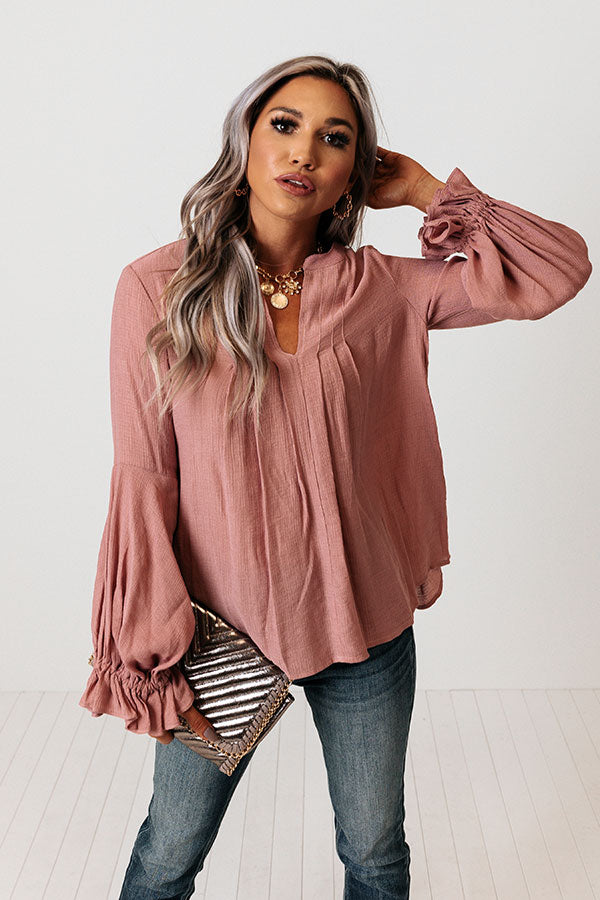 Santa Cruz Chic Shift Top In Blush Image - 2
