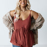 Make Your Debut Babydoll Top In Aurora Red Curves Image - 1