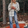 Pumpkin Bonfire Flannel Top In Ivory Image - 1