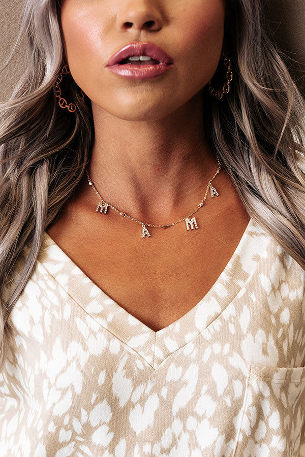 Mama Initial Necklace