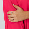 Kendra Scott Gemma Ring Set Of 3 in Teal Mix Image - 1