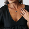 Kendra Scott Baroque Elisa Gold Pendant Necklace in Black Banded Agate Image - 1