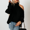 Forever Dreaming Cut Out Sweater in Black Image - 1