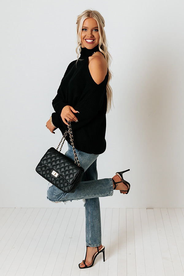 Forever Dreaming Cut Out Sweater in Black Image - 2