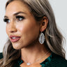 Kendra Scott Baroque Ella Silver Drop Earrings in Gray Banded Agate Image - 1