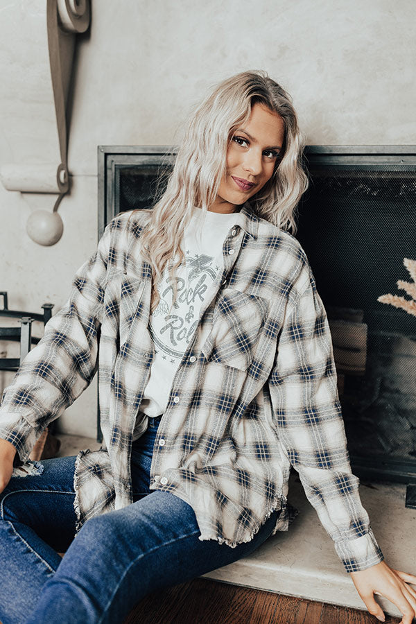 Ski Run Plaid Button Up