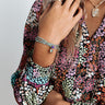 Kendra Scott Shiva Vintage Gold Wrap Bracelet in Teal Howlite Image - 1