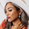 Kendra Scott Cass Gold Drop Earrings in Teal Howlite Image - 1