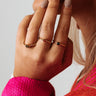 Kendra Scott Gemma Vintage Gold Ring Set Of 3 in Plum Mix Image - 1