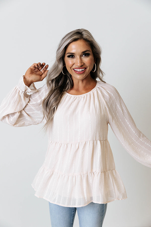 Infinitely Grateful Babydoll Top In Light Pink Image - 3