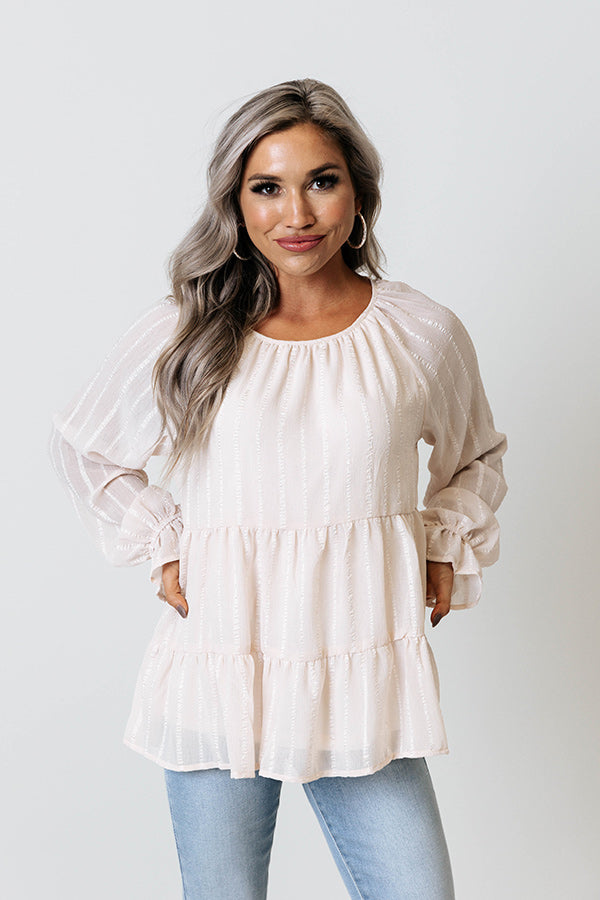 Infinitely Grateful Babydoll Top In Light Pink Image - 1
