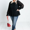 Infinitely Grateful Babydoll Top In Black Curves Image - 1