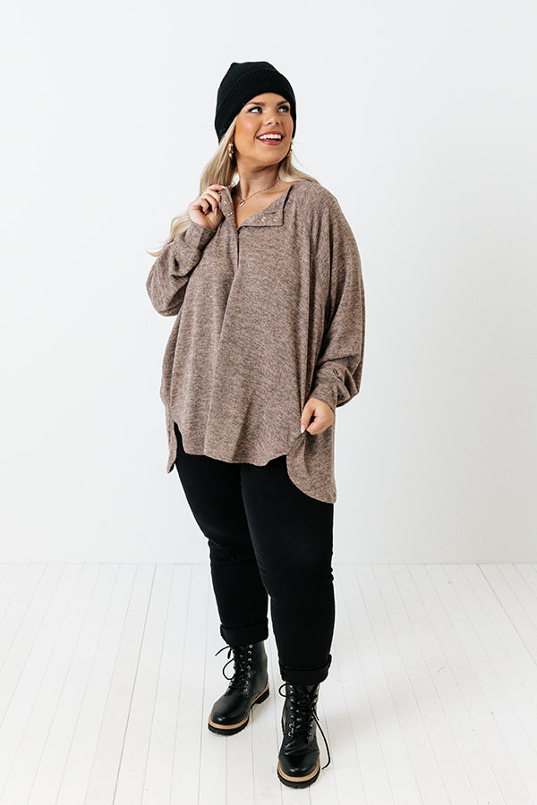 Mirror Image Shift Top In Taupe Curves Image - 2