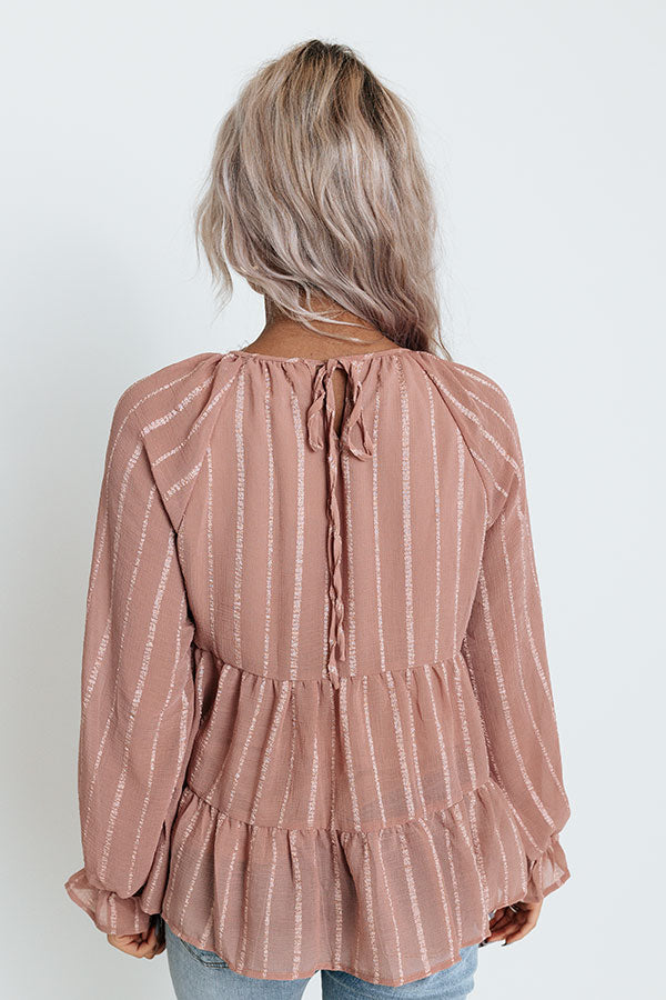 Infinitely Grateful Babydoll Top In Latte Image - 3