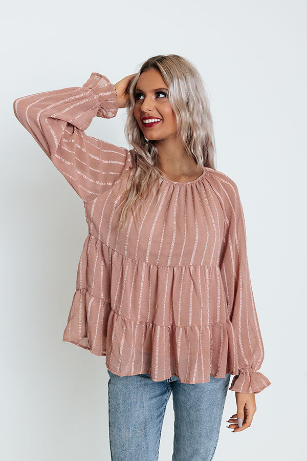 Infinitely Grateful Babydoll Top In Latte Image - 1