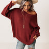 Mind Your Manners Knit Sweater In Aurora Red Image - 1