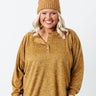 Mirror Image Shift Top In Mustard Curves Image - 1