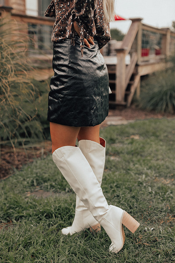 Remember Tonight Faux Leather Skirt Image - 2