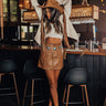 The Penny Faux Leather Skirt In Brown Image - 1