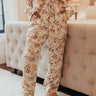 Ready To Wind Down Floral Pants In Light Stone Image - 1