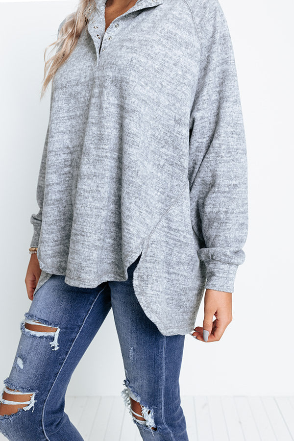 Mirror Image Shift Top In Grey Image - 2