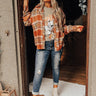 Fall Time On My Mind Plaid Button Up Image - 1