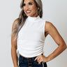 Have A Ball Ruched Side Top In White Image - 1