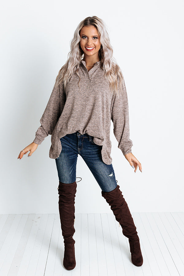 Mirror Image Shift Top In Taupe Image - 1