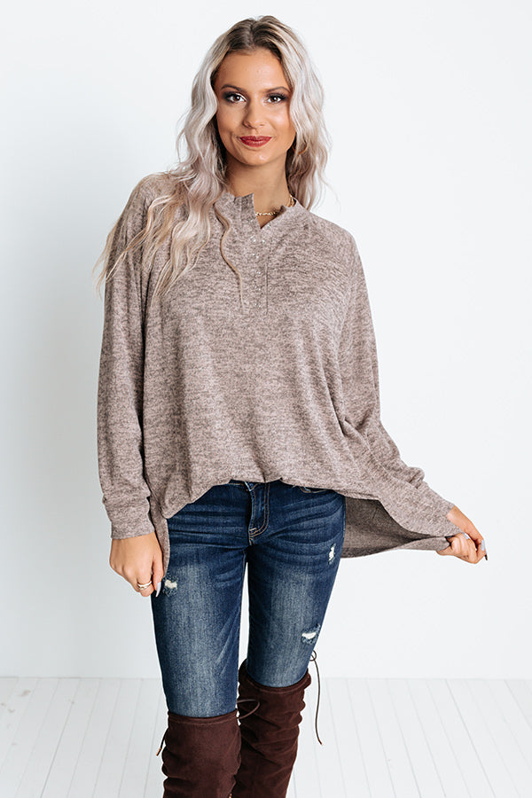 Mirror Image Shift Top In Taupe Image - 2