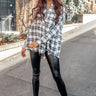 Latte Kinda Day Plaid Top Image - 1