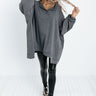 Brisk Stroll Tunic Sweatshirt in Dark Grey Image - 1