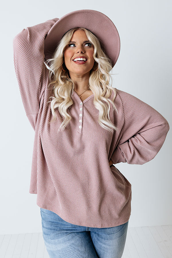 Mindful Matter Shift Top In Dusty Purple Curves