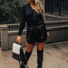 Hint Of Cozy Ribbed Sweater Top In Black Image - 1