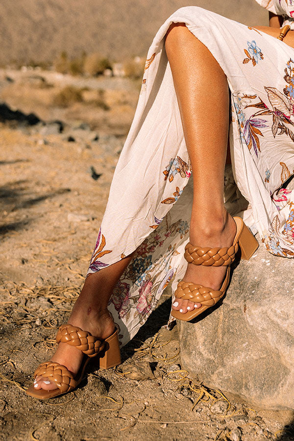 The Carmella Faux Leather Braided Heel