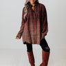 Worth Your Time Flannel Top In Purple Image - 1
