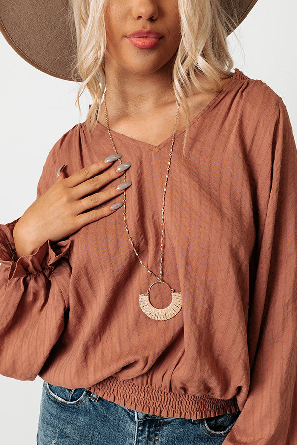 Mountain Ranch Necklace In Warm Taupe
