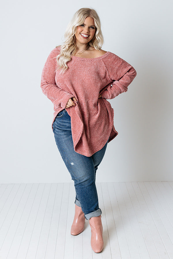 Sweet Shivers Chenille Tunic Sweater Curves Image - 2