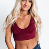 Cute Calling Long Line Bralette In Wine Image - 1